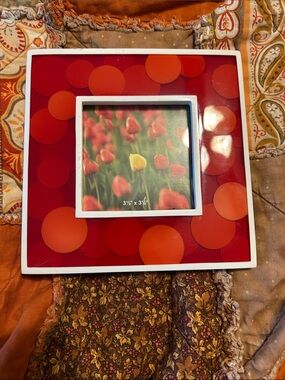 Red Polka Dot Square Photo Frame - Home Accents